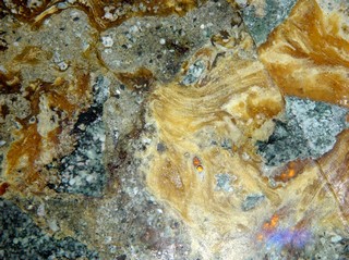 Detail žulového kompozitu